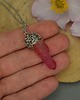 wisiory Wisiorek talizman różowy kryształ górski wire wrapping 3