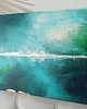 obrazy EMERALD HORIZON nowoczesna abstrakcja z elementami złota (50x70 cm) 2