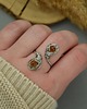 pierścionki - różne Pierścionek regulowany miodowy granat wire wrapping 4