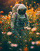 plakaty Kosmiczny spokój - Plakat - Druk - Astronauta, Abstrakcja, Surrealizm, Loft #2 1