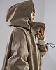 płaszcze damskie Parka Longline Hoodie Oversize mocca 1