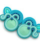 kolczyki soutache Turkusowe małe kolczyki soutache 4