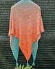szale damskie Pastelowa Chusta Melon Ombre z chwostami 7