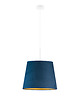 lampy wiszące Granatowa lampa wisząca do salonu SARI VELUR z welurowym kloszem 4