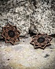 kolczyki drewniane Drewniane kolczyki MANDALA Merbau 1