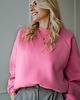 bluza bez kaptura damska Bluza Basic oversize różowa 2