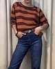 bluza bez kaptura damska Bluza w paski Mattone 3