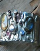 bransoletki z kamieni naturalnych Labradoryt - roślina   - BRANSOLETA MANKIET  CUFF 1