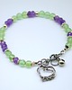 bransoletki wire wrapping Fluoryt, ametyst bransoletka "Permaer" 1