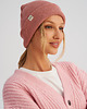 czapki damskie Czapka zimowa z bawełny organicznej różowa 2