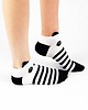 skarpetki damskie Skarpetki w paski z pandą - panda z uszkami 1