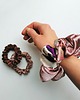 gumki do włosów Róż i kolor  - zestaw jedwabnych scrunchie 1