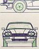grafiki i ilustracje WYDRUK NA TEKTURZE 30X40 JAGUAR XJS 2