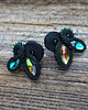 kolczyki soutache Czerń i zieleń - kolczyki sutasz 2