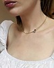 chokery Minimalistyczny choker z naturalną muszelką i kwarcem (stal chirurgiczna) 6