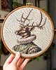 Ozdoby na ścianę Lord Deer,  haft w oprawie 20 cm 4