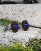 spinki do mankietów Drewniane spinki do mankietów koszuli Lapis lazuli 1