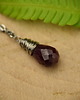 wisiory Delikatny naszyjnik kropla rubin wire wrapping 3
