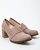 botki damskie SKÓRZANE PÓŁBUTY ZAPATO 250 CAPUCCINO 1