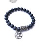 bransoletki drewniane Bransoletka  z węzłem celtyckim pentagramem i lawą. Amulet  prezent unisex 5