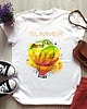 t-shirt damskie Koszulka  oversize z nadrukiem Summer bird 1