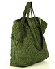 torby na ramię Torba damska pleciona shopper & shoulder leather bag -  zielony 3
