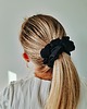 gumki do włosów Gumka jedwabna, scrunchie, frotka czarna orchidea MAXI 4