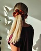 gumki do włosów Gumka jedwabna, scrunchie, frotka miedziana brązowa MAXI 4