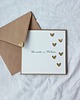 kartki scrapbooking Kartka ślubna ze złotymi sercami 5