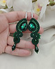 kolczyki soutache Długie kolczyki zielone, butelkowe kolczyki 1