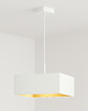 lampy wiszące Czarna lampa wisząca do kuchni BOGOTA GOLD z kwadratowym kloszem 40x40 cm 2