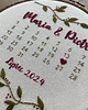Ozdoby na ścianę Ręcznie haftowany tamborek dla pary, ślub, pamiątka, rocznica 1