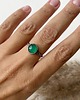 pierścionki srebrne Pierścionek Szmaragd na surowo 2