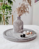 pojemniki na biżuterię Dekoracyjny zestaw z gipsu podstawka i wazonik na suszki GP58 3