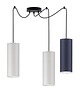 lampy do pokoju dziecka Szara lampa wisząca tuby do salonu w stylu skandynawskim VIZELA T3 4