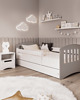 meble do pokoju dziecka Łóżko dziecięce mix szare Bianca 180x80 z szufladą 6