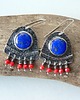 kolczyki srebrne -lapis lazuli i koral- 4