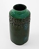 wazony Wazon ceramiczny zielony, duński design, lata 70, produkcja: Dania 3