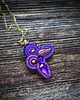 wisiory Mały fioletowy wisiorek  soutache 2