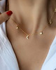 złote naszyjniki Choker/ naszyjnik cyrkonie "Moon-Stars"- srebro 925 pozłacane 1