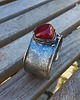 bransoletki wire wrapping Czerwień - bransoletka regulowana 2