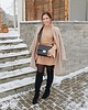torby na ramię Skórzana Amelia II M czarny CroCo połysk GOLD 4