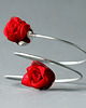 bransoletki wire wrapping Bransoletka z czerwonymi różami 1