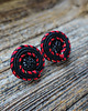 kolczyki soutache Czarno- czerwone kolczyki soutache 1