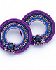 kolczyki soutache Fioletowe koła 1