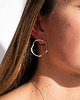 kolczyki srebrne WAVES singe BIG Circle / silver earrings 4