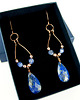 kolczyki wire wrapping Długie kolczyki z lapis lazuli 2