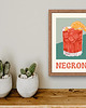 grafiki i ilustracje Plakat z drinkiem Negroni (green version) 2