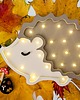 lampy do pokoju dziecka Drewniana nocna lampka LED dla dzieci jeż 3