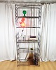 regały Metalowy, chromowany regał z lat 90. w industrialnym stylu vintage 6